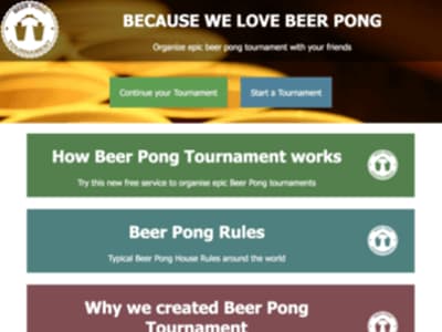 Beer Pong tournament manager